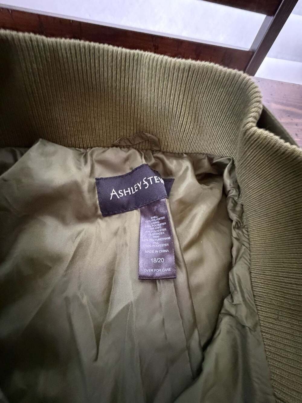 Ashley Stewart Green Quilted Zip-Up Jacket Size 18/20 - Picture 4 of 8